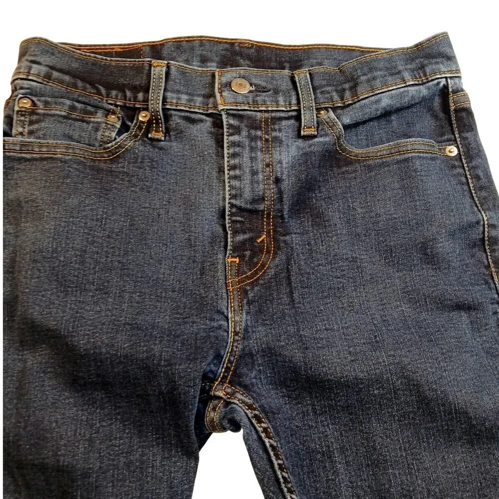 LEVI STRAUSS 510 Men's Classic Dark Blue Straight Leg Jeans - Size: 31x32